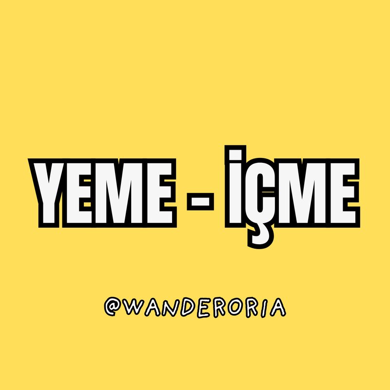 Yeme-İçme